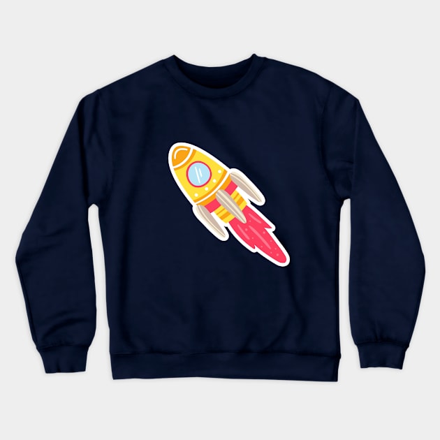 Rocket Art Crewneck Sweatshirt by Usea Studio